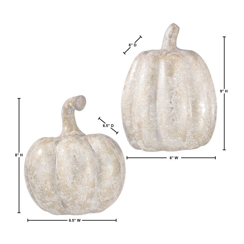 8-9" Terracotta Aged Pumpkin 