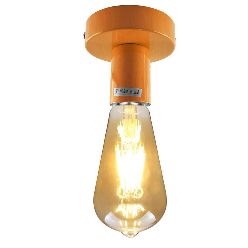 Avalea Semi Flush Mount, Orange