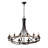 Cailley 12-Light Dimmable Wagon Wheel Chandelier with Adjustable Height