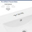 Plateau de meuble-lavabo en céramique blanc avec lavabo (comptoir seulement) L 24 po x l 18 po