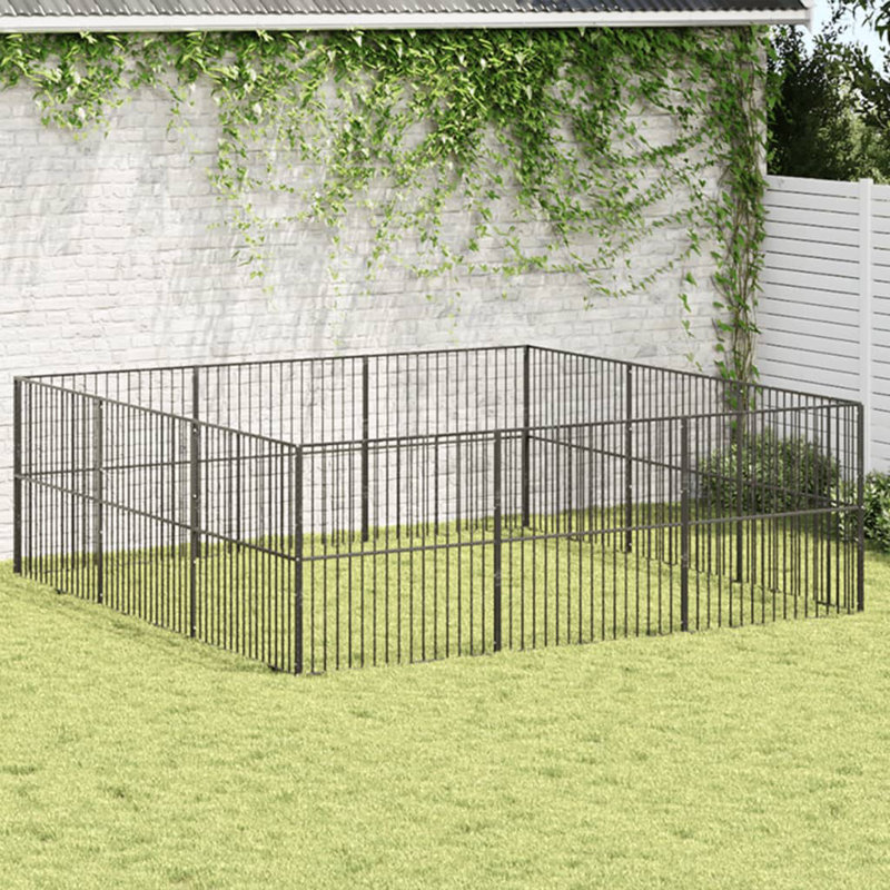 Veasley 100cm H Galvanised Steel Exercise Pen