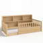 Lit en bois avec garde-corps de clôture, fonction décorative de rangement latéral-906013511-906013510