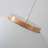  2-Light 15.7" White Pendant Light with Wooden Accent for Kitchen Island & Dining Room-115989353