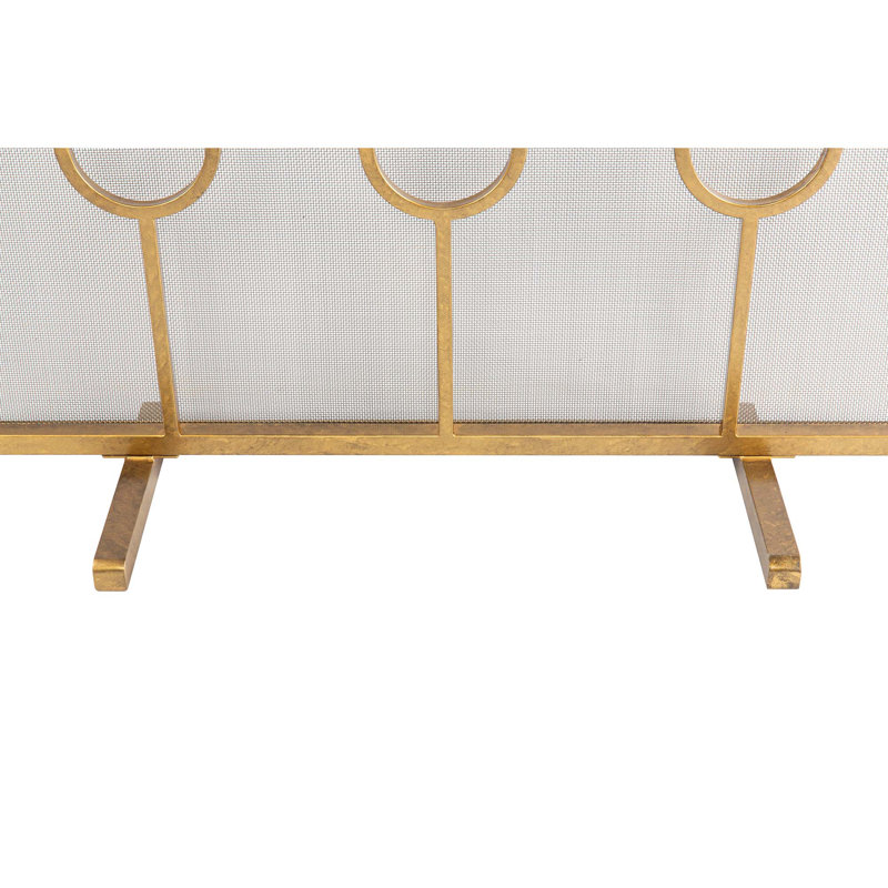 Ringlet Iron Fireplace Screen, Royal Gold