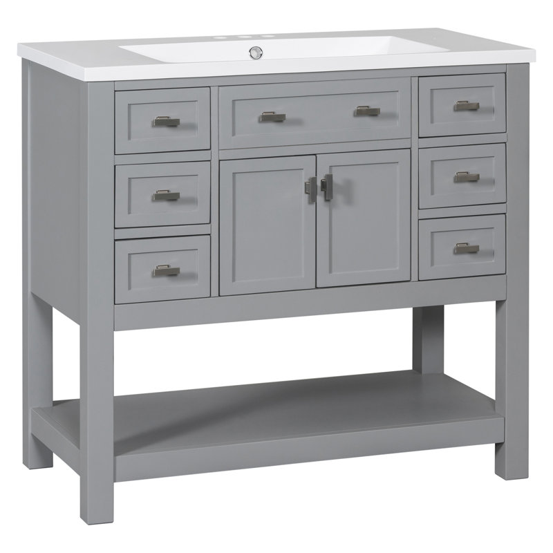 Armoire de salle de bain Tenara, Gris