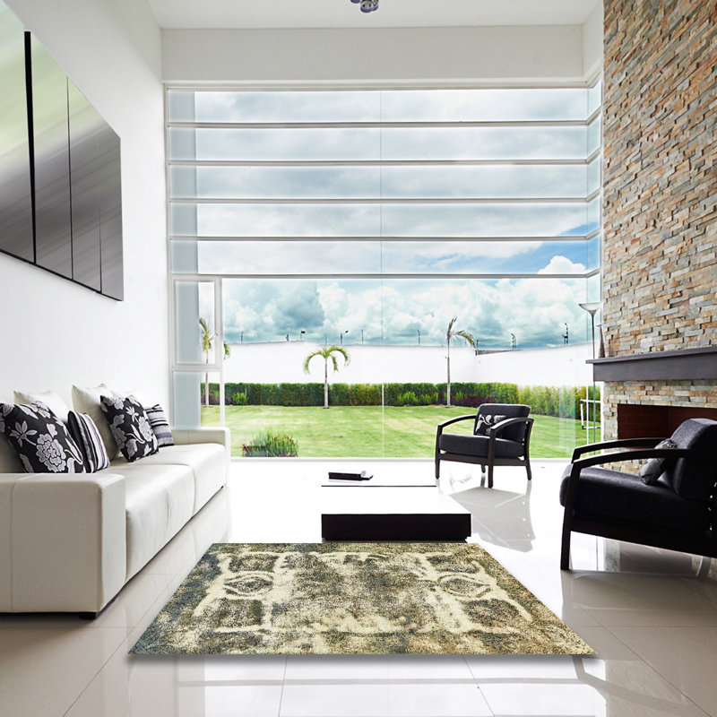 Tapis abstrait moderne 560, Carré 4 pi