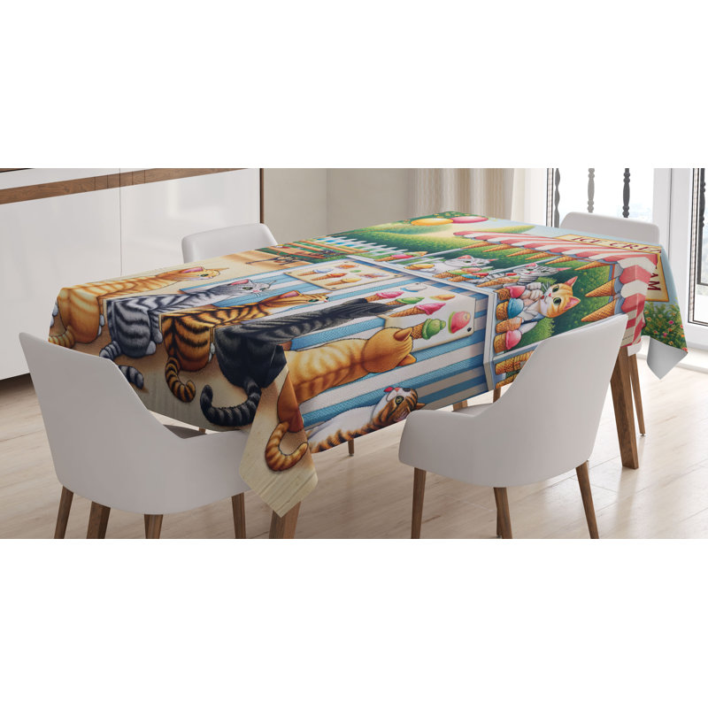 Magdeline Rectangle No Pattern Microfiber Tablecloth, 70" Rectangle