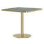 Table carrée bistro moderne tulipe 31,5 pouces avec plateau en faux marbre, facile à assembler, structure en métal robuste-129879050