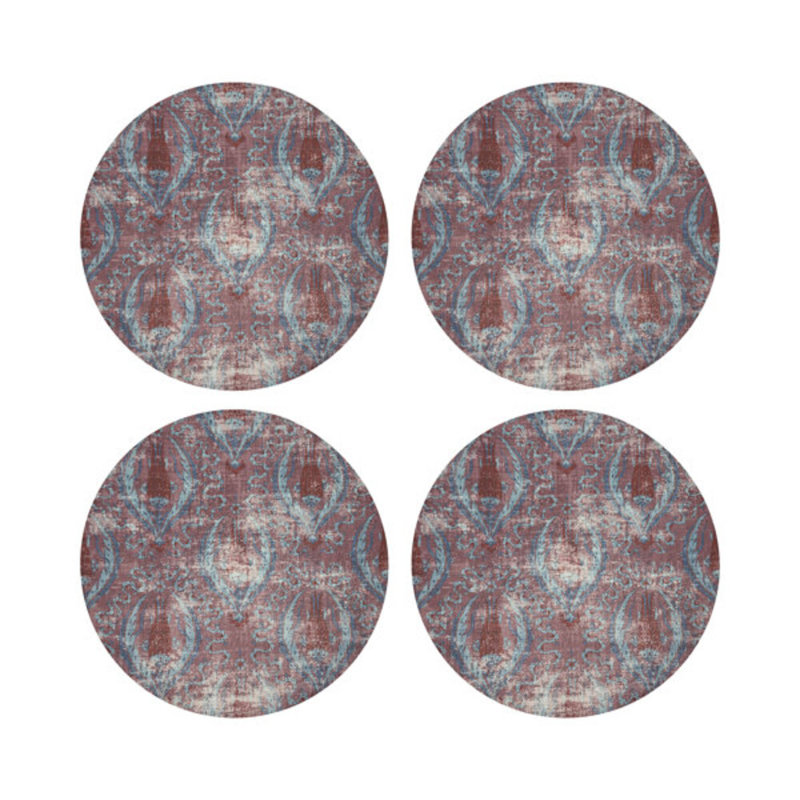 Byzantine Jewel Pebble 16" Vinyl Placemat, Red
