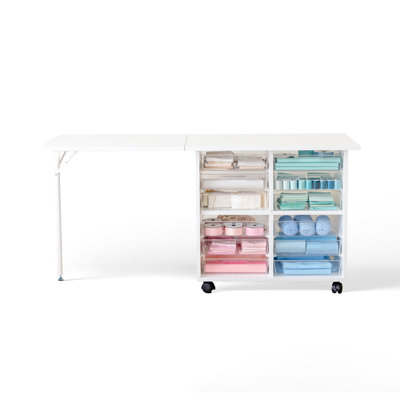 DreamCart - Station de travail mobile avec espace de travail extensible et rangement intelligent