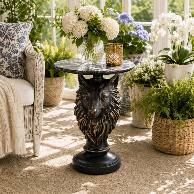 Table d'appoint en résine Wolf Wolf