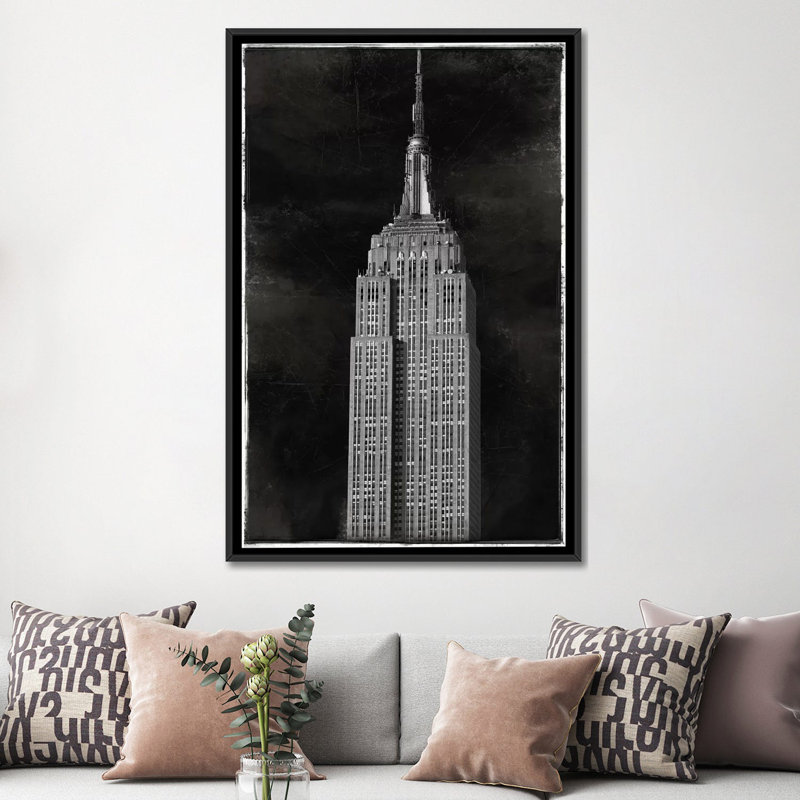 «Empire», impression sur toile, H 60 po x l 40 po x P 1,5 po, Toile encadrée noire, Pas de tapis
