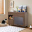 Enceinte de litière 2-en-1 multi-usage avec rangement pour table d'appoint