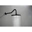 Bras de douche en acier inoxydable noir mat, bras de nettoyage robuste et simple en acier, entretien facile