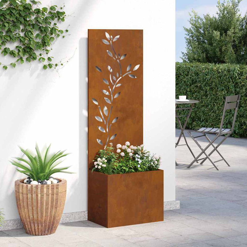 Planter Box, 140cm H x 50cm W x 50cm D, Rusty
