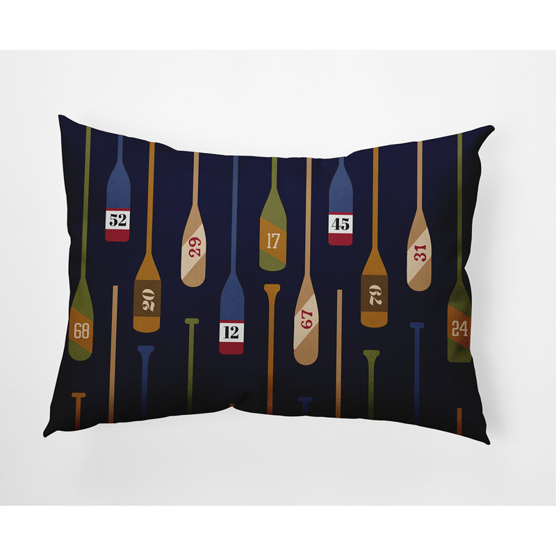 Housse et insert de coussin rectangulaire Oar, Bleu marine