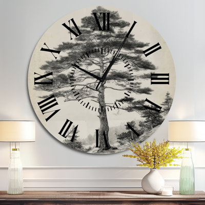 Horloge murale rétro en métal pin