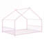 Lit plateforme pour chambre d'enfant en métal rose