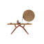 Schwab Teak Solid Wood Top Metal Base Dining Table-452899958-452899953