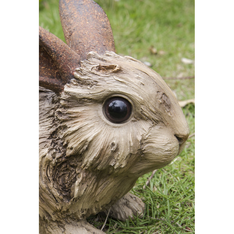 Statue lapin en bois flotté, H 6,02 po x l 5,7 po x P 8,86 po