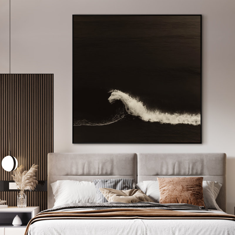 Extra Large Wall Art Fabric Print - Abstract Landscape Vintage Artwork Artwork Decor for Living Room or Bedroom - "Frame Assembly Required (Unfinished Frame)"