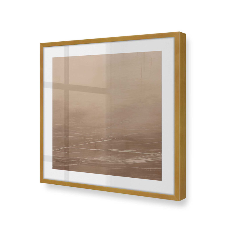 Silky Sandrifts v1, Cadre photo en or poli, H 20 po x l 20 po x P 1,25 po