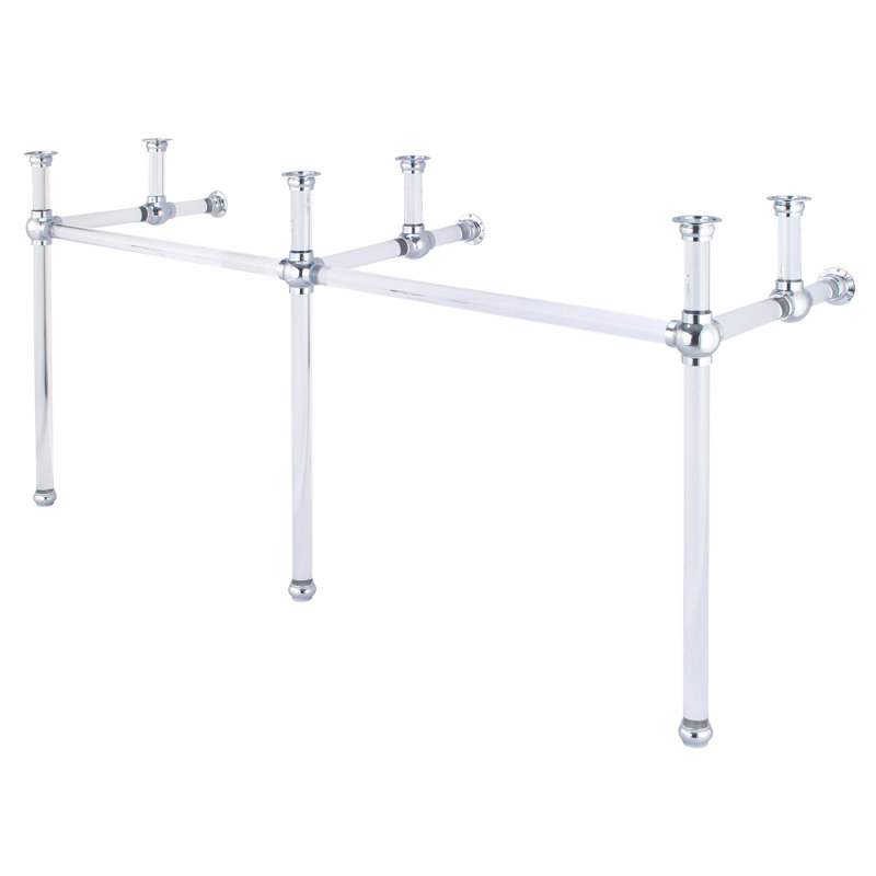 Base de meuble-lavabo double 72 po Ellie seulement, Chrome
