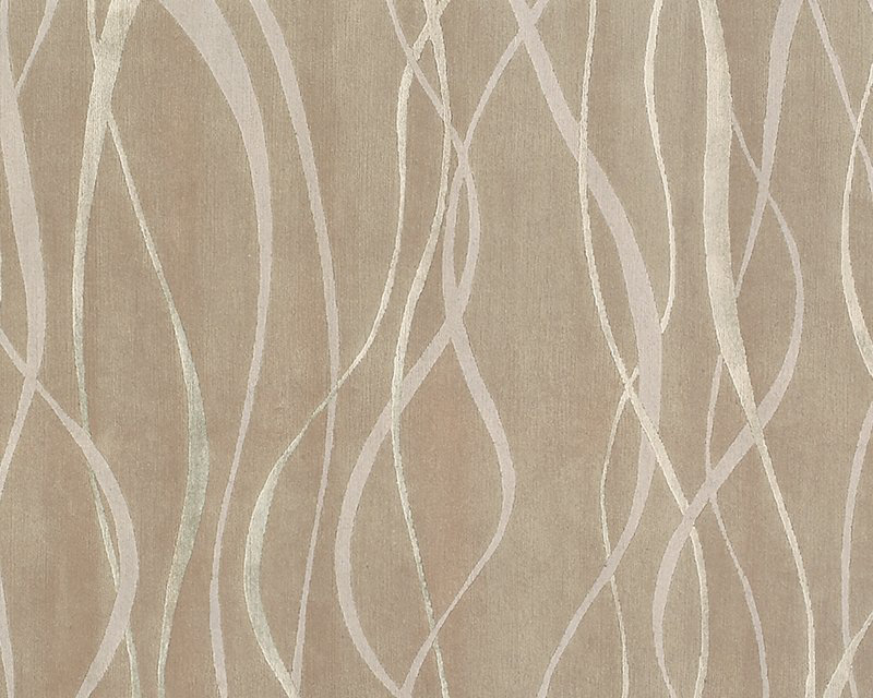 Ripple Shadow Abstract Area Rug in Beige/Neutral