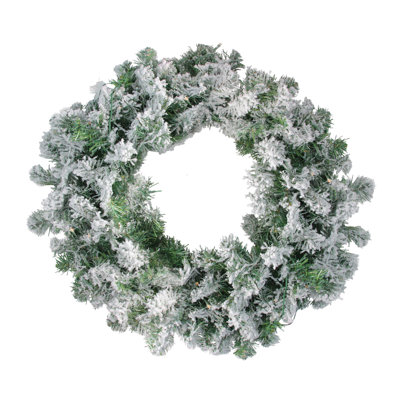 Couronne de Noël artificielle pré-éclairée en pin