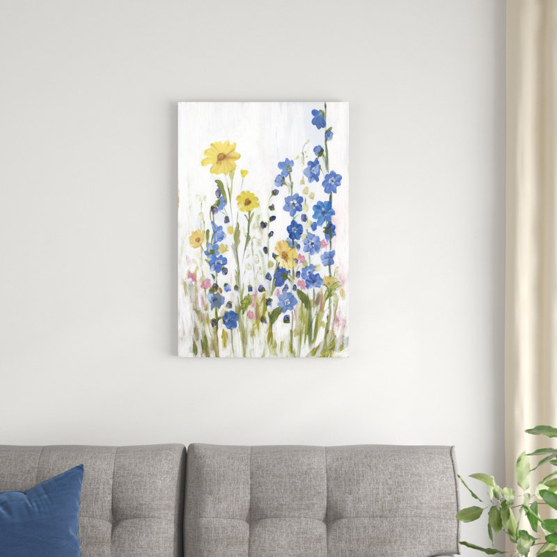 Pervenche, fleurs sauvages II, H 30 po x l 20 po x P 1 po