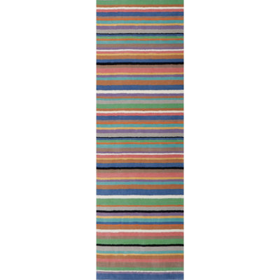 Colori Stripe Hand-Tufted New Zealand Wool Multicolor Area Rug