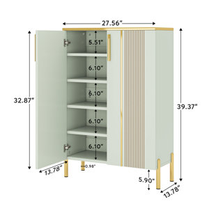 Mercer41 24 Pair Shoe Cabinet & Reviews | Wayfair