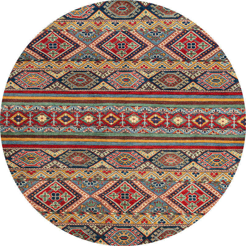 Tapis abstrait moderne 4286, Rond 7 pi