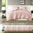 Premium Blush Microfiber Bedding Sets, Diamond Quilted Comforter With Ruffled Edge For Home