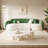 Simple curve two-colour sofa tea table combination
