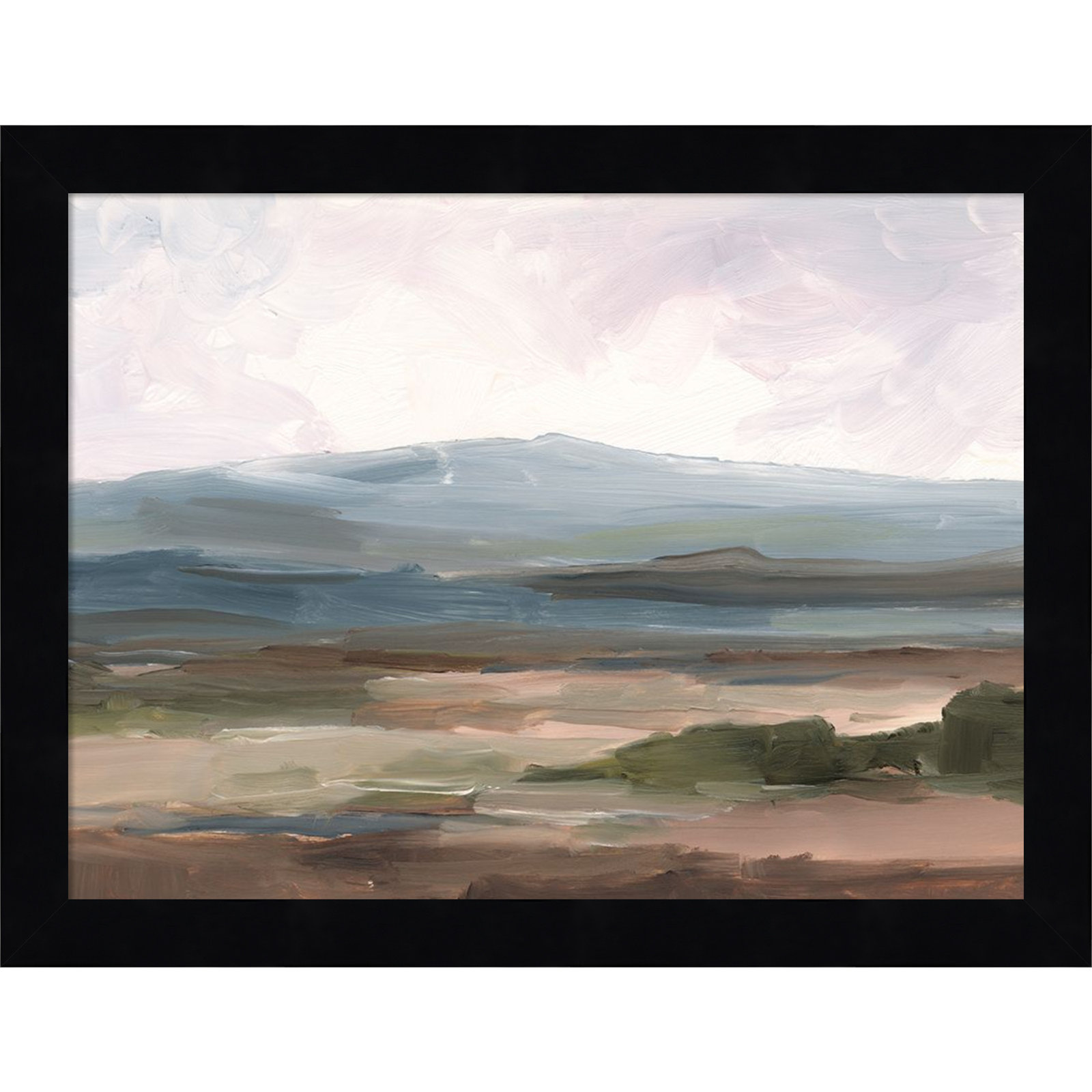 Ethan Harper "Serene Mountain Study II" Print, Black, 10" H x 13" W