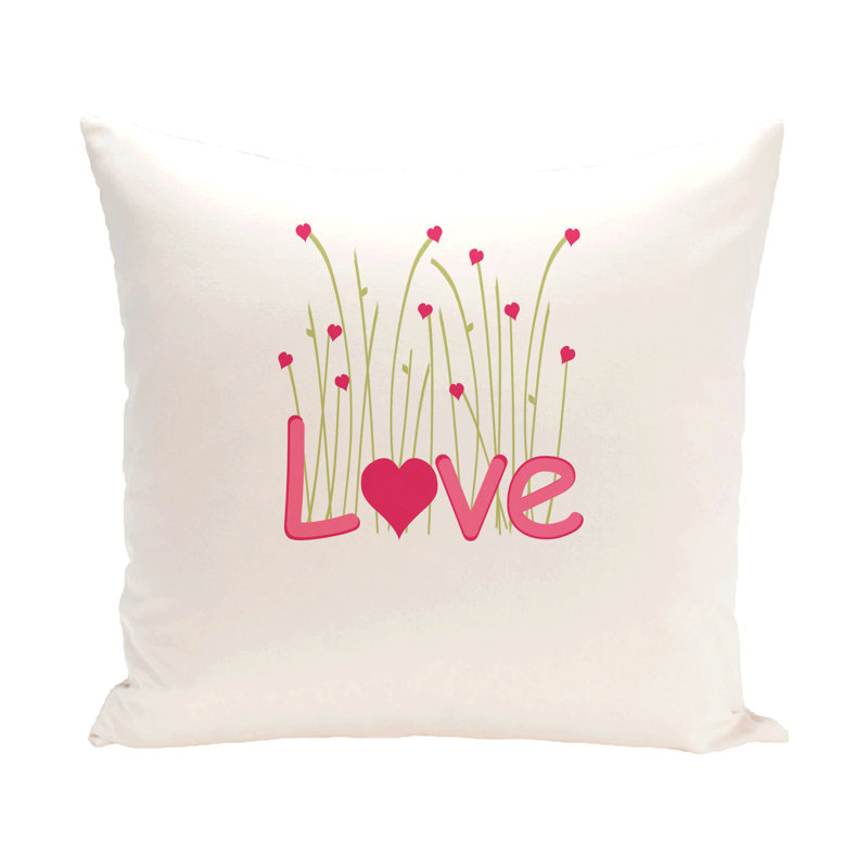 Valentine's Day Reversible Throw Pillow, 26" H x 26" W, Pink