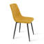 Ensemble de table de salle à manger 4 personnes Fahie avec table ronde de 35 po et 4 chaises rembourrées en tissu-98980742