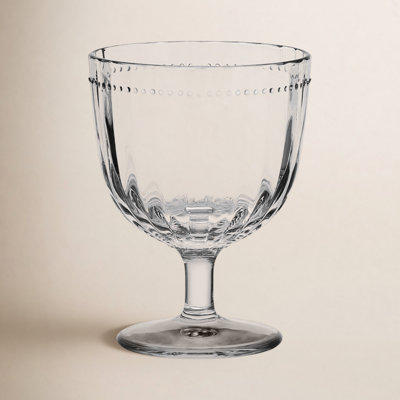Everyday White Ribbed Goblet