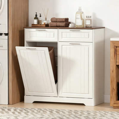 20-Gal Tilt-Out Trash Cabinet with Deodorizing Feature