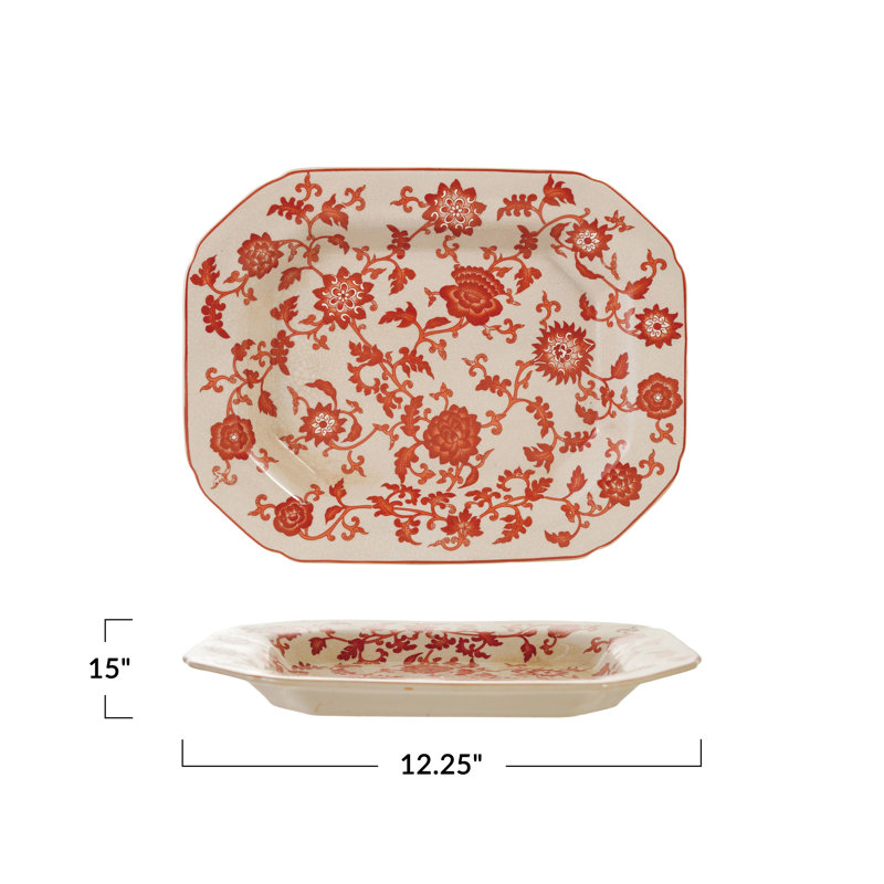 Botanical Stoneware Tray