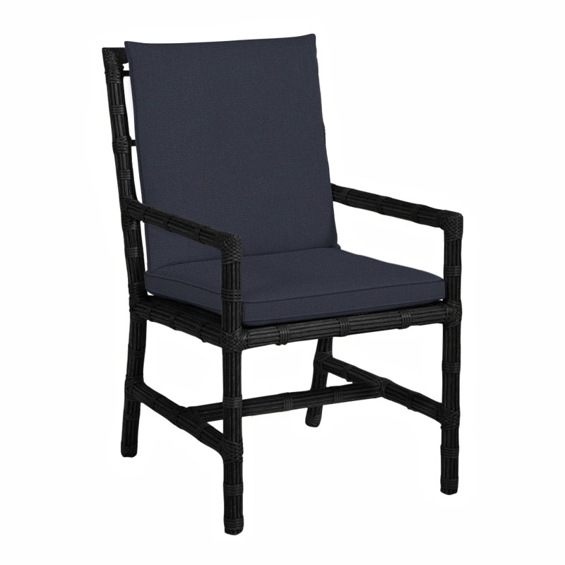 Fauteuil Newport tissé - Onyx, Welt, Lin marine, Onyx