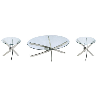 Madison Oval Cocktail Table With 2 End Table