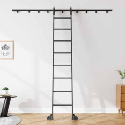 Rolling Library Ladder With Track Hardware Kit