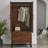 Wpfurniture Armoire 73" Tall, Melamine finish, New Design With Metal Base  -106491018