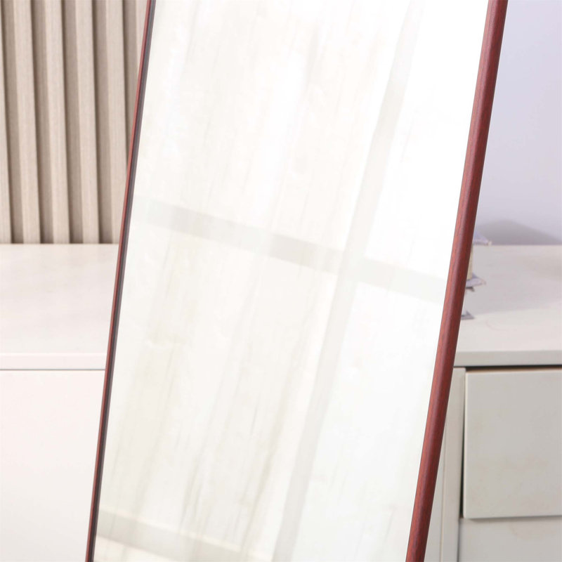 Kalianne Wood Rectangle Mirror, 60" x 16.5", Cherry
