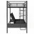 Twin Metal Bunk Bed with Multi-Function &amp; No Box Spring Needed, Black