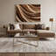 Toile horizontale à rayures horizontales châtaignier crème-365170920