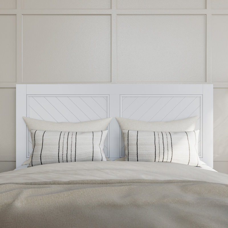 Emmitte Solid Wood Headboard, Full, White