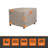 Modern Leisure Garrison Square Fire Pit Table Cover, Waterproof, 42" Square x 22"H, Sandstone